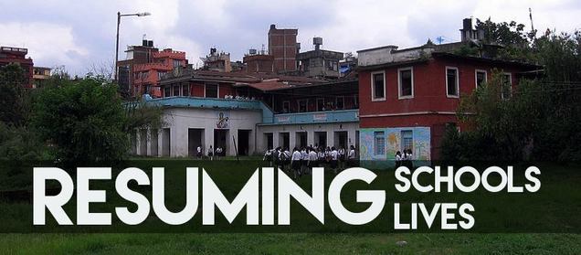 resuming school - resuming lives in Nepal
